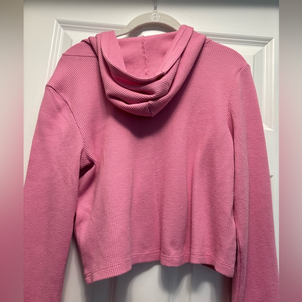 Hollister Women’s Pink Zip-Up CroppedHoodie - Picture 2 of 3